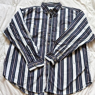 Vintage 90s basic editions striped button down shirt sz XXL cotton western work