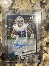 2023 Panini CLEARLY DONRUSS RATED ROOKIE AUTO Deuce Vaughn #58 COWBOYS