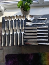 HAMPTON COURT ONEIDA Community Silver Plate Cutlery 3 x Sets of 6 + Salad Serv