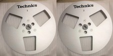 One Pair Silver TAPE REEL Technics 7" inch Light Metal Aluminum Take Up Reel