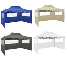 Pavillon 3x4m Profi Faltbar Partyzelt 3 Seitenwände Faltpavillon Gartenzelt