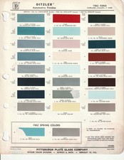 1963 Ford Fairlane Falcon Thunderbird Galaxie Paint Chips Ditzler