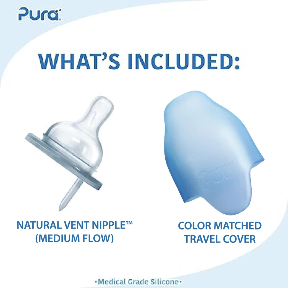 Biberón infantil Kiki de acero inoxidable de 9 oz/275 ml con funda, anticólicos, 100 % plástico... Foto 2 de 4