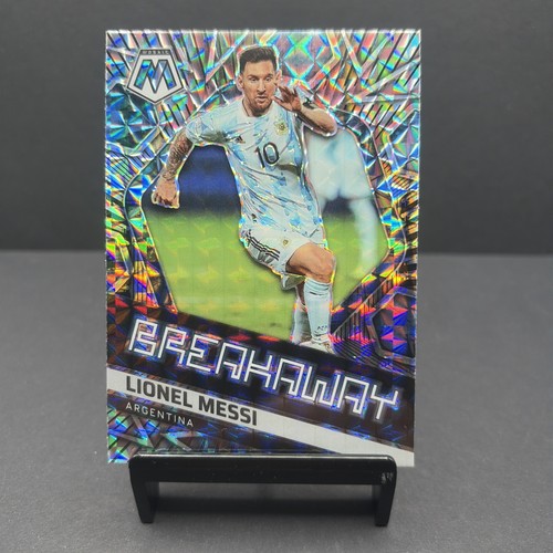 2021-22 Panini Mosaic FIFA Road To World Cup Lionel Messi Breakaway Mosaic Prizm