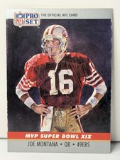 Pro Set 1990 Super Bowl Mvp's Joe Montana #19 49ers NFL Football Card