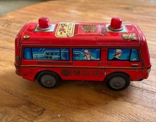 Showa Retro Tin Fire Command Vehicle Vintage Japan Made From Japan QYKDT7