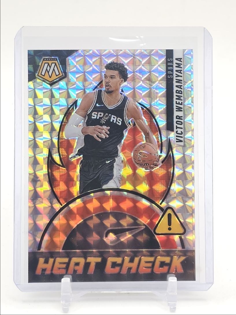 VICTOR WEMBANYAMA 2024-25 MOSAIC HEAT CHECK MOSAIC PRIZM SPURS #2 Q1198