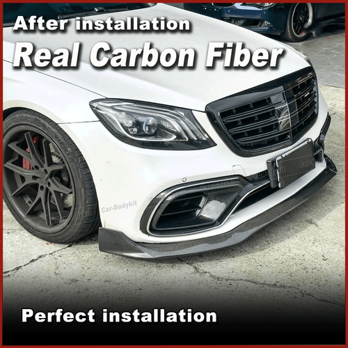 Carbon Frontlippe Frontspoiler Splitter Passt Für Mercedes W222 S63 S65AMG 18-20 - Bild 4 von 12