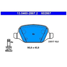 Satz Bremsbeläge Bremsklötze hinten für Alfa Romeo 147 937 156 932 GT | 24485
