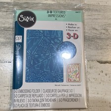 Sizzix A6 3-D Textured Impressions Embossing Folder Fragmented Floral 666777