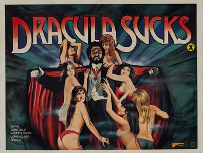 Dracula Sucks 1979 UK Quad Poster Druck 30x40'' Jamie Gillis Sexploitation KOSTENLOSER VERSAND