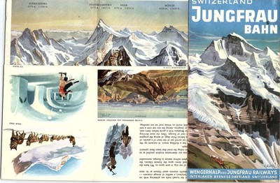 Wengernalpand Jungfrau Rlw Switzerland Jungfraujoch Vintage Travel Leaflet TL12