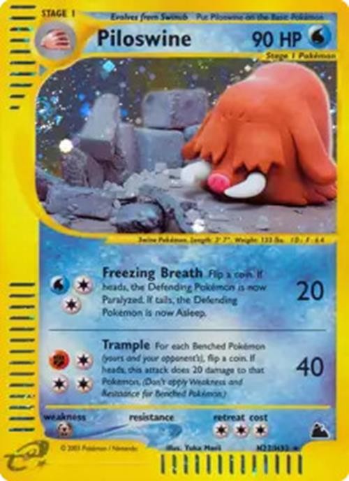 Piloswine - H22/H32 - Pokemon Skyridge Holo Rare Card MP