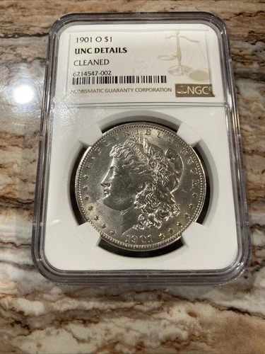 1901 Morgan Silver Dollar UNC Details NGC $1 Coin