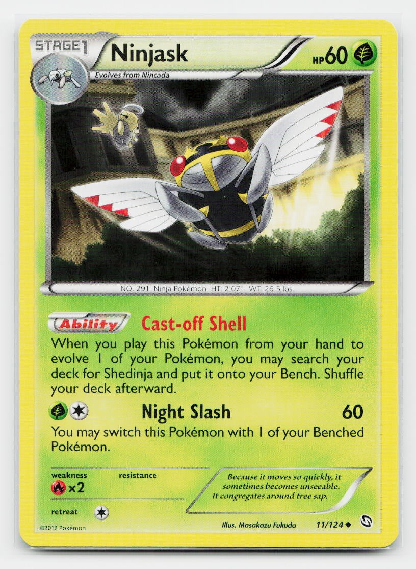 Ninjask Uncommon Dragons Exalted 11/124 Pokemon TCG