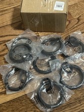 Pottery Barn Double Curtain Rings Small S10 Cast Iron Black Set of 8 New