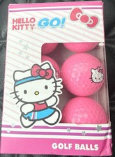 Sanrio Hello Kitty 6 Pink Golf Balls Set for Golf in Box
