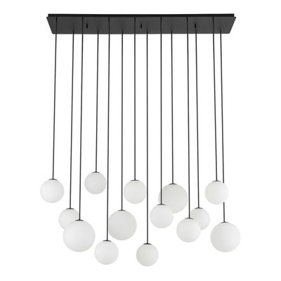 NowodvorskiLighting Hängelampe Pendelleuchte SNOWBALL Opalglas 100x34 cm