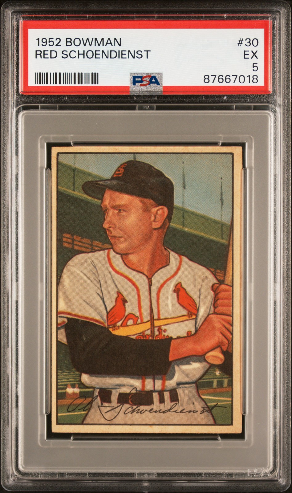 Red Schoendienst 1952 Bowman #30PSA  5