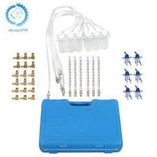 Diesel Injector Flow Meter Tester Common Rail Adaptor Test Tools Kit 6 Cylinder