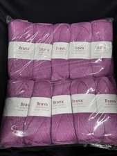 Lot Of 10 Knit Picks Brava Sport Weight Yarn Acrylic, 273 Yards, Lady Slipper