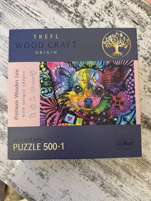 Trefl 20160 Wood Craft Dean Russo bunter Welpe 500+1 Holzpuzzle