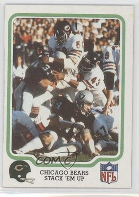 1979 Fleer NFL Team Action Chicago Bears Stack 'Em Up #8 uk2