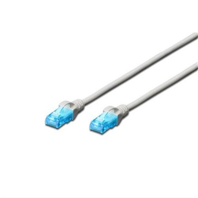 DIGITUS CAT 5e U-UTP Patchkabel PVC AWG 26/7 2m Grau Netzwerkkabel Kabel