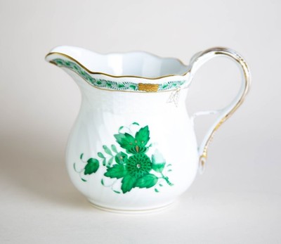 Herend Chinese Bouquet Green 16 oz. Pitcher Oversized Creamer #1641 Vintage