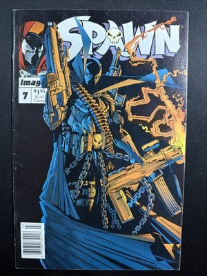 Spawn #7 NEWSSTAND UPC Image Comics 1st Print Todd McFarlane Art 1992 VG/F *A14
