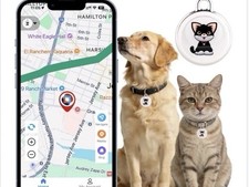 GPS Cat Tracker Tag for Collar, Waterproof GPS Tracking, Android Only