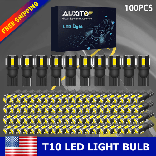 20X Super White T10 194 168 W5W 2825 LED License Plate Interior Light Bulb 6000K - Picture 21 of 28