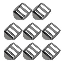 PATIKIL Ladder Lock Buckle Slider 1", 8 Pack Zinc Alloy 3/4", Black-gray