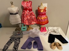 Our Generation  Other Brands 18 " Doll Clothes Lot- 3 Pairs Of Shoes  Guitar
