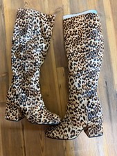 sam edleman Sylvia leopard print knee high bo...