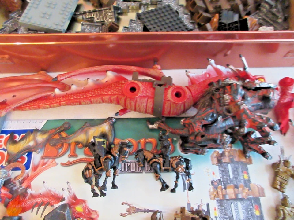 Mega Bloks Dragons Iron Raiders # 9650 In Tin Toy Lot Toy Bundle Incomplete - Image 3 of 4
