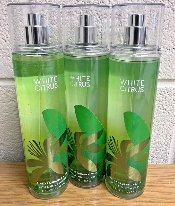 Bath & Body Works WHITE CITRUS Fine Fragrance Mist 8oz Spray Brand New (QTY 3)