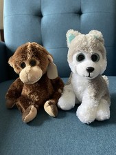 Ty Beanie Baby Vines the Monkey & Sledder Big Eyes Stuffed Animals  Plush 