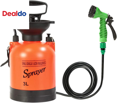 #ad 0.75 Gallon Pressure Sprayer with 7 Spray Modes Camping Shower with Removable H $53.71