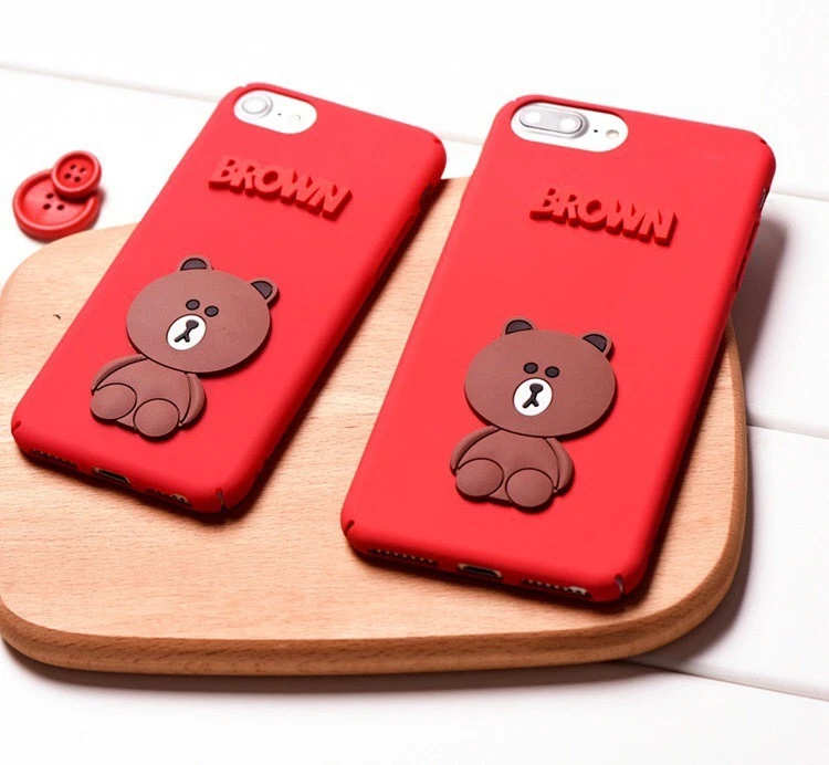 适用于 iPhone 7 Plus 7 熊外壳 防震 精装 防撞 保护套 保护 红色  — 第 2/4 张图片