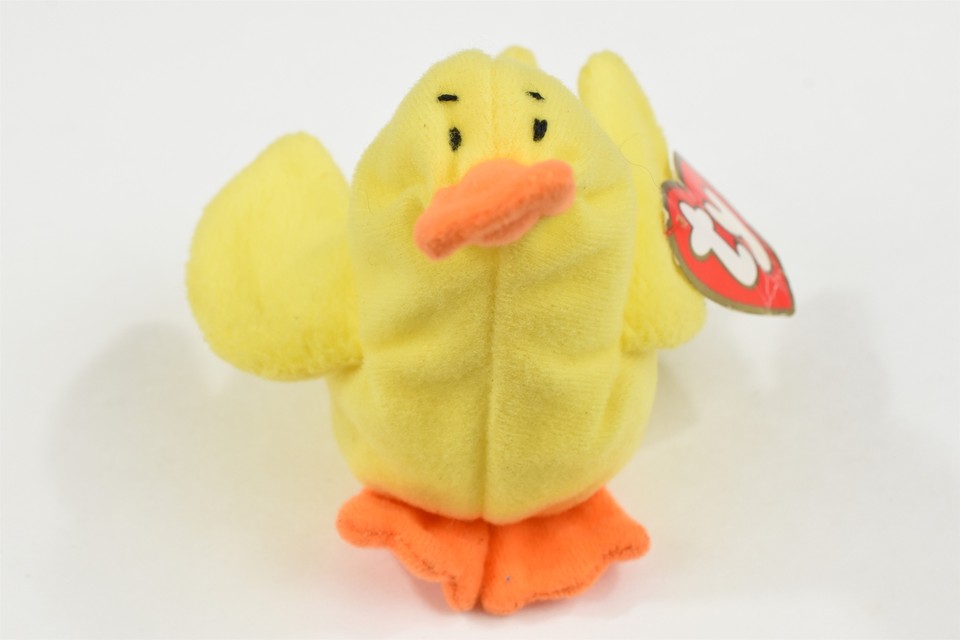 Vintage Ty Teenie Beanie Baby Quacks Plush Collectible Original