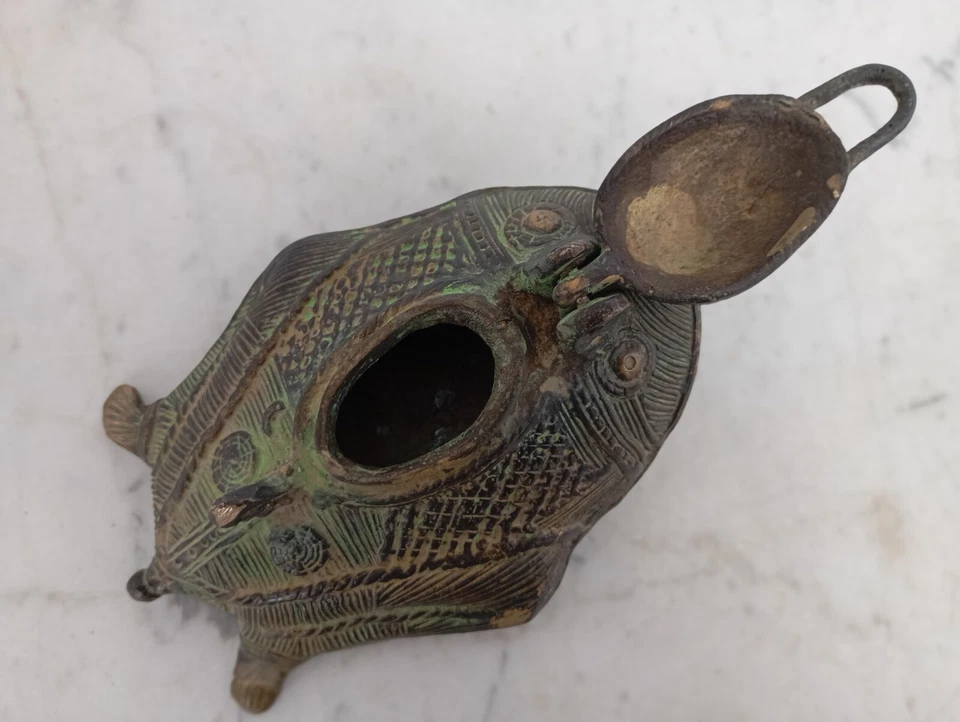 Antique Rarity Frog in Brass Box Safe or Piggy Bank Symbol Abundance & Fertility - Image 4 of 4