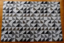 Teppich modern Designteppich geometrisches Muster schwarz weiß 140x200 cm 1,4x2m