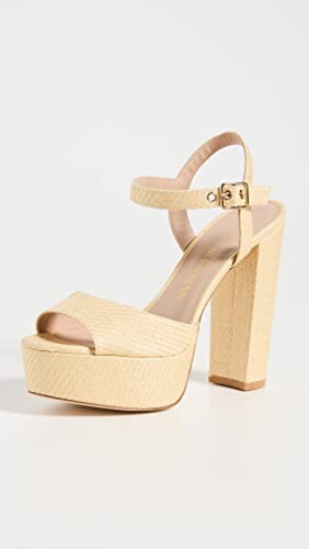 Stuart Weitzman Women's Ryder 95mm Platform Sandals, Wheat, Tan, 7.5 Medium US - Picture 5 of 5