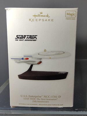 NEW HALLMARK KEEPSAKE 2012 U.S.S. ENTERPRISE NCC-1701-D STAR TREK MAGIC ORNAMENT
