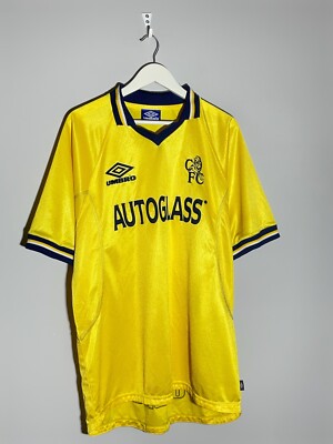 ウェア 1998-00 Umbro Chelsea Away S/S Shirt M CHELSEA 1998 2000 AWAY FOOTBALL SHIRT SOCCER JERSEY UMBRO sz