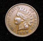 1889 Indian Head Cent  XF++