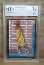CHRIS PAUL RC 2005-2006 BOWMAN ROOKIE CARD#111 BCCG10!HORNETS G RC GOAT HOF 