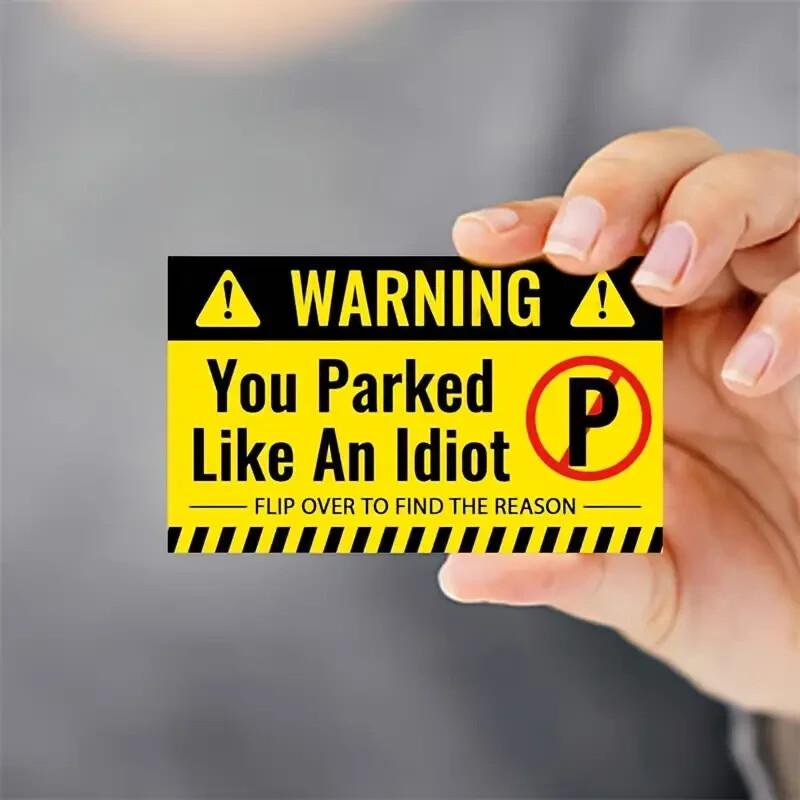 50 YOU PARKED LIKE AN IDIOT Bad Parking Cards Fake Ticket Prank Joke