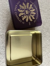M&S Coronation Empty Biscuit Tin - King Charles Marks Spencer English